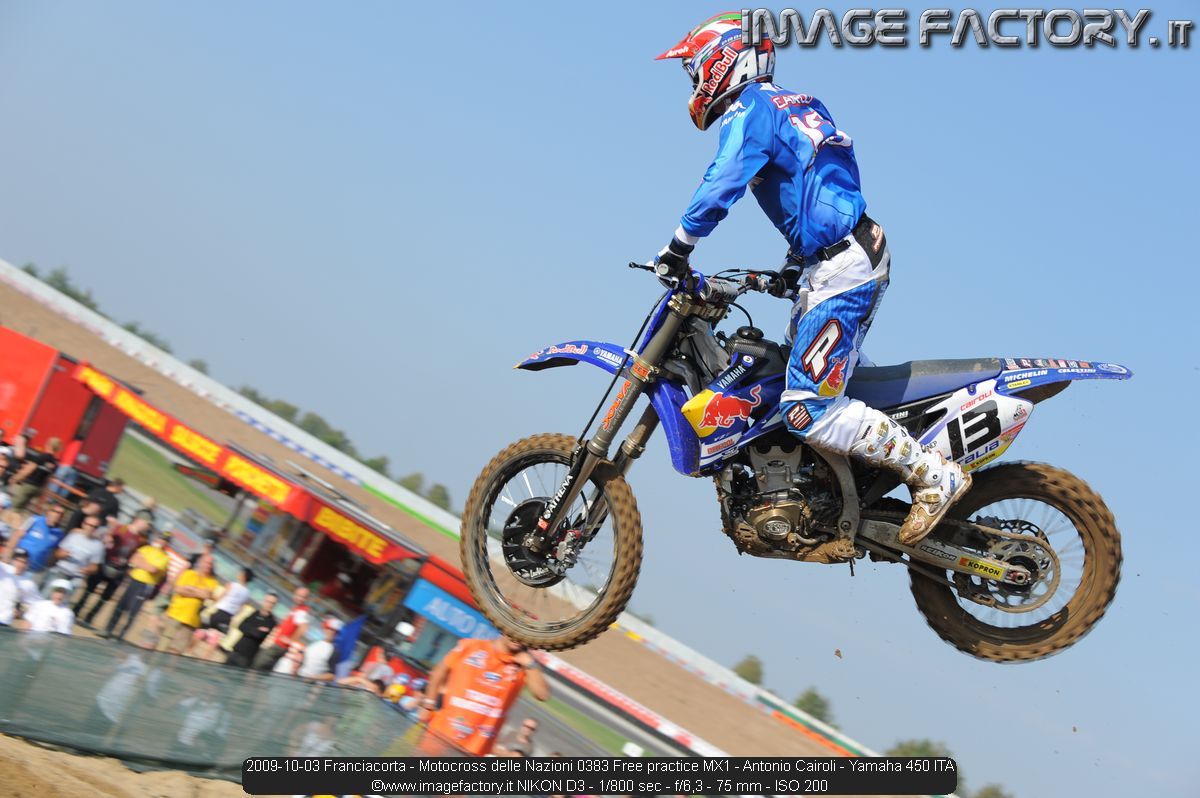 2009-10-03 Franciacorta - Motocross delle Nazioni 0383 Free practice MX1 - Antonio Cairoli - Yamaha 450 ITA